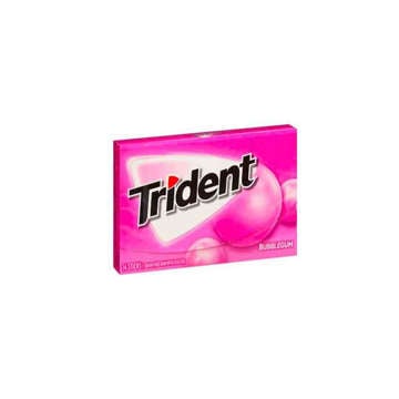 Picture of TRIDENT SUGAR FREE GUM BUBBLEGUM RED 14 STICKS 