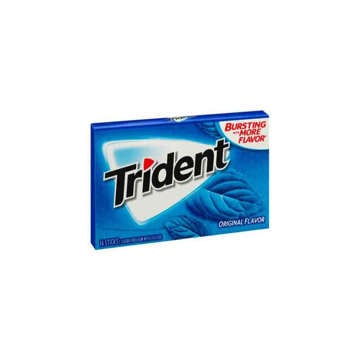 Picture of TRIDENT SUGAR FREE GUM ORIGINAL FLAVOR GREEN 14 STICKS 