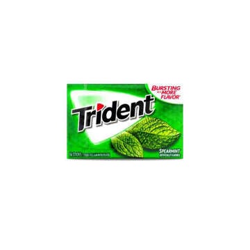 Picture of TRIDENT SUGAR FREE GUM SPEARMINT GREEN 14 STICKS 