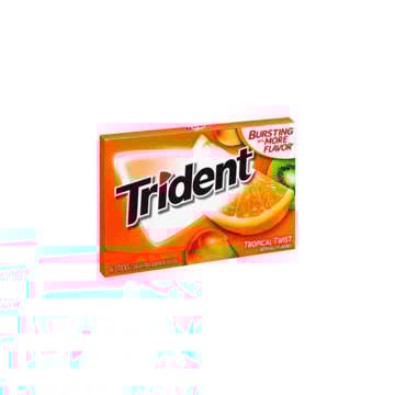 Picture of TRIDENT SUGAR FREE GUM TROPICAL TWIST ORANGE 14 STICKS 