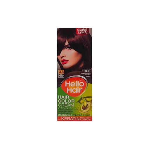 Picture of GOLDEN PEARL DEEP MAHOGANY BROWN HELLO HAIR HAIR COLOR NO.3.6