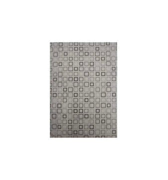 Picture of KW BED SHEET SET DOUBLE SQUARE PRINTED GRAY AND BLACK (PERCALE)