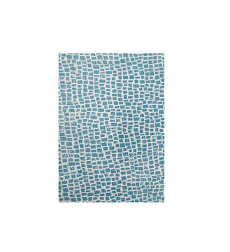 Picture of KW BED SHEET SET DOUBLE SQUARE PRINTED WHITE AND PERSIAN GREEN